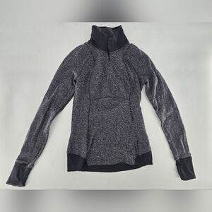 Lululemon Athletica Gray Cowl Neck Sweater pullover 1/2 zip Sz‎ S
